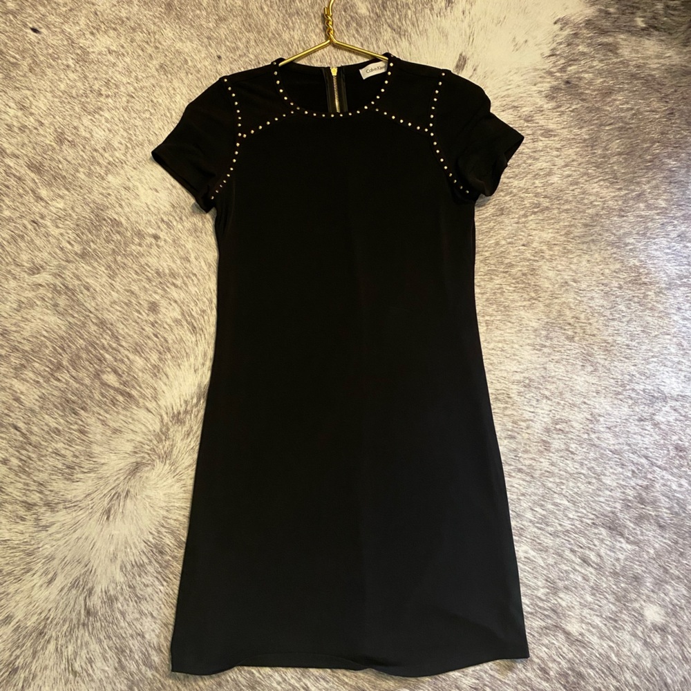 Calvin Klein Black Dress with Silver Studs